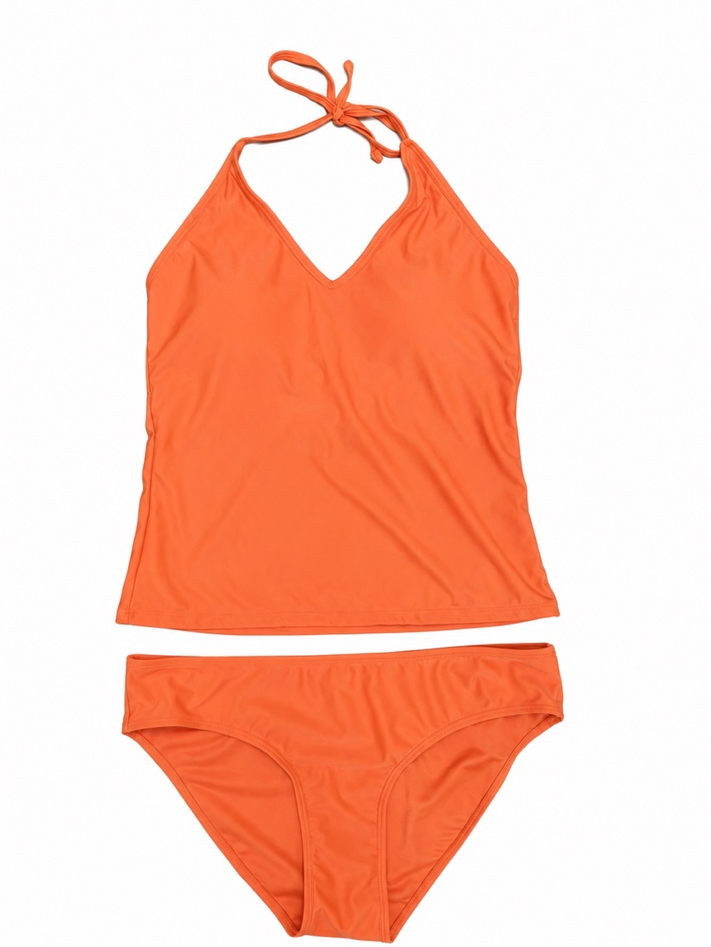 Bobbie Brooks Women’s Vibrant Orange Tankini Swimsuit Set size XL